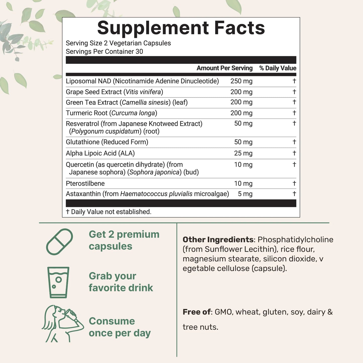Liposomal NAD+ Capsules 1000mg