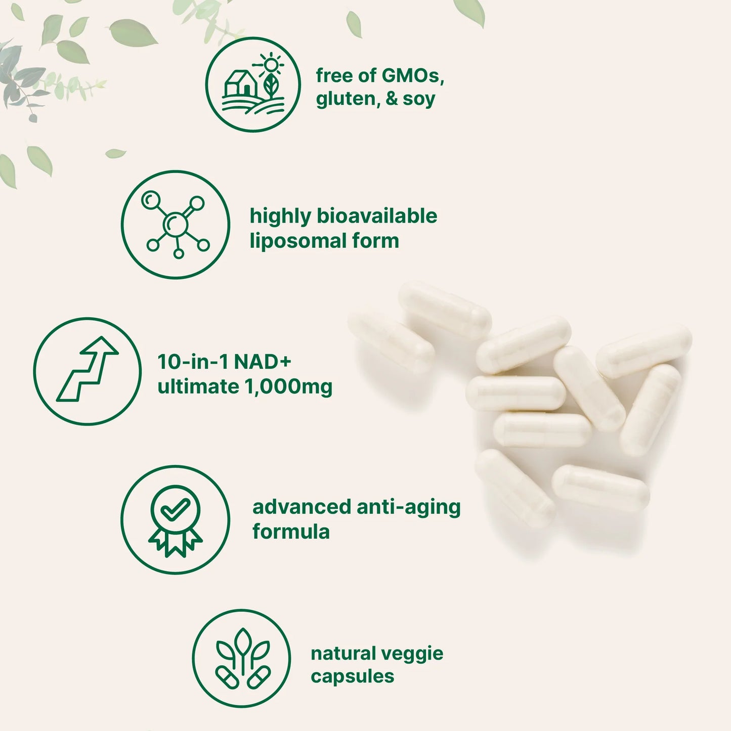 Liposomal NAD+ Capsules 1000mg
